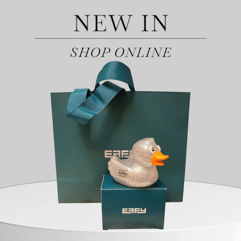 Effy Silver and Orange Decorative Duck